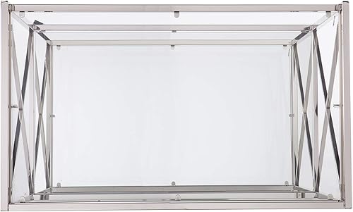 Miniatura 11 de SEI Furniture Maxton - Carrito metálico con estante abierto, color dorado Oro,Cromado,https://www.amazon.com/dp/undefined