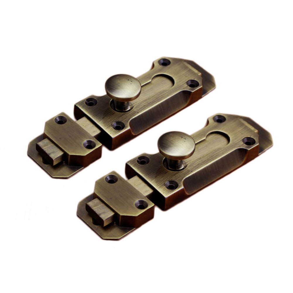 YES Time 2 Pcs Zinc Alloy Sliding Door Latch Barrel Bolt Cabinet Lock