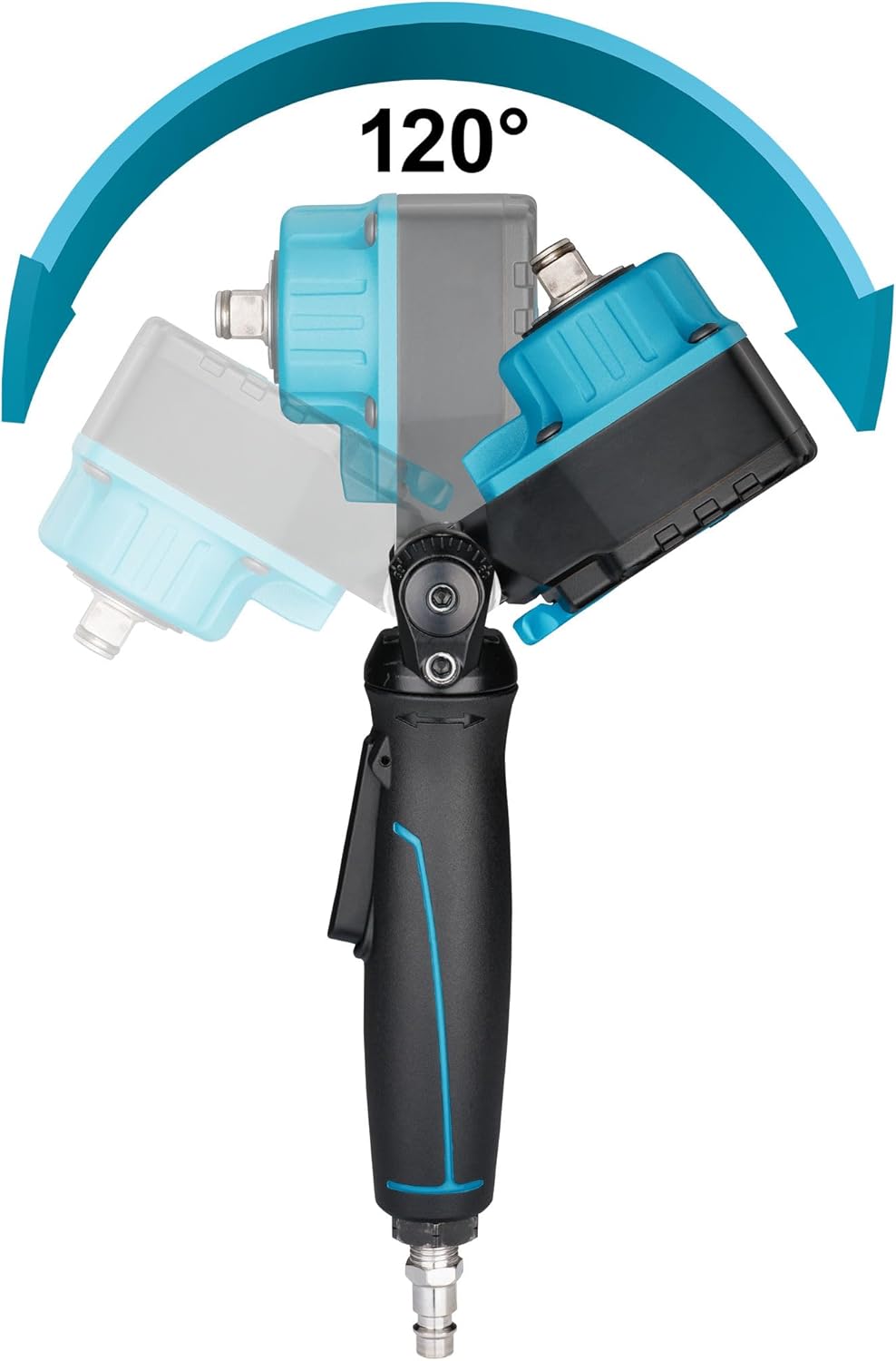 Hazet 9012ATT Impact Wrench with Pivoting Head, 1/2" Drive