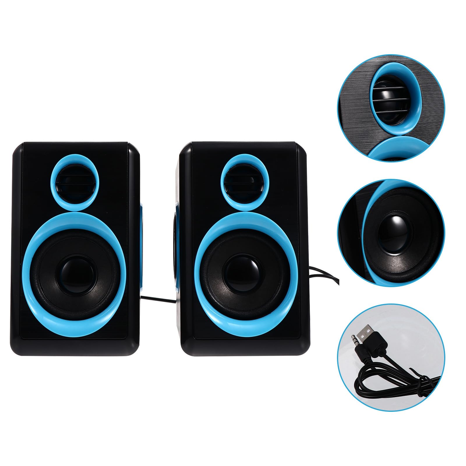 STOBAZA Mini Altoparlanti Colore per Computer Desktop e Laptop USB 2.0 Senza Disturbi Potente in ABS per Ufficio e Casa