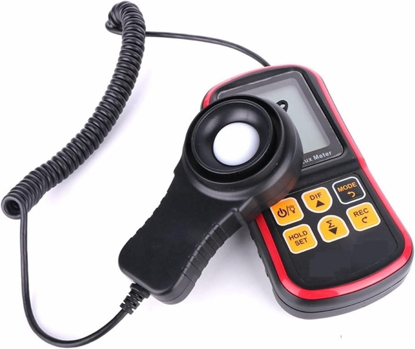 Medidor de luz digital de iluminancia, mini medidor de lujo de mano con pantalla LCD, diseño de 5 piezas para una medición precisa, modos de grabación duales, fácil de usar