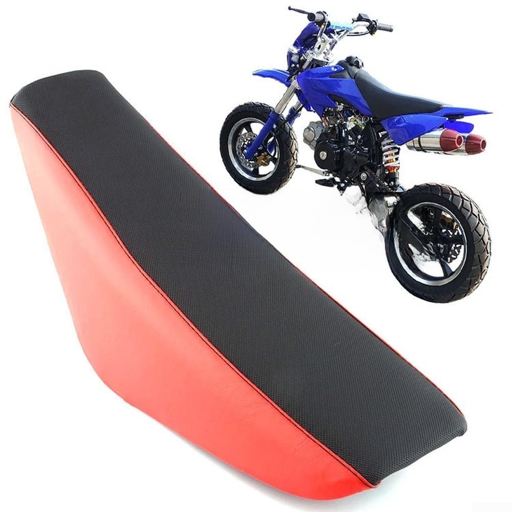 Coussin de siège CRF50 XR50 Honda en mousse épaisse bicolore noir et rouge 45,5x16 cm