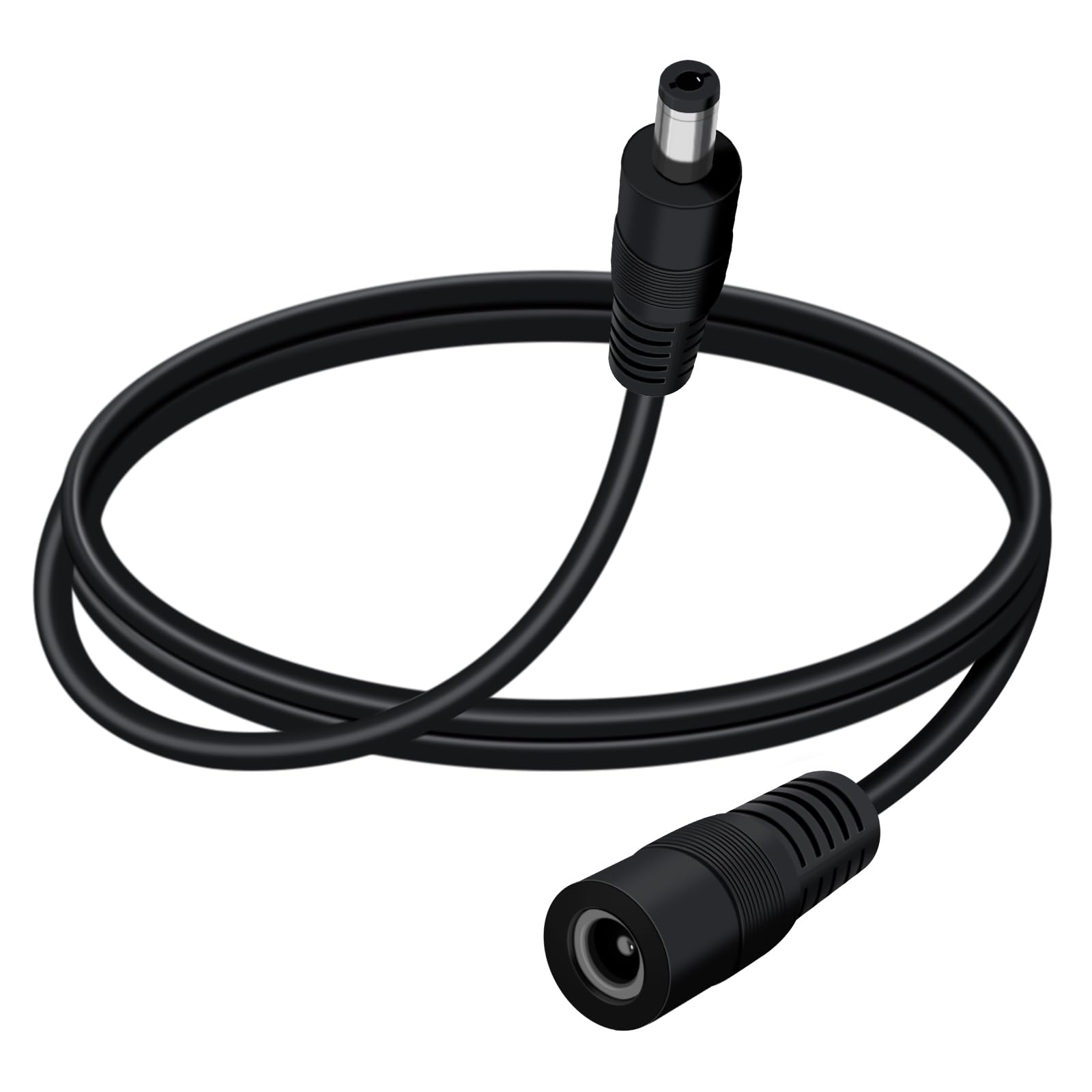 YINGAYOU DC Power Extension Cable 5.5mmx2.1mm 18AWG DC Cable Male to Female 5V 6V 9V 12V 24V 3A for Security Cameras, DVR, Router, Printer, LED Strip (Black, 3m/9.8FT)