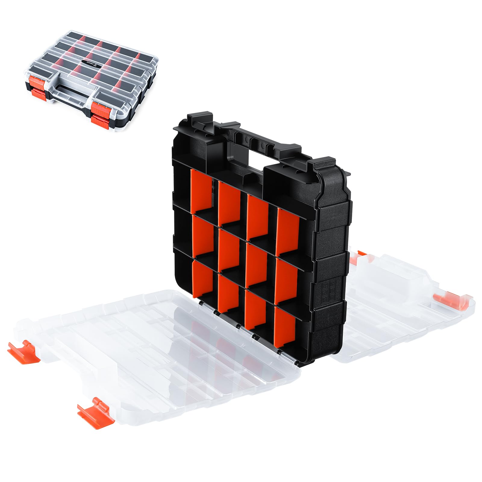 Organizador Tornillos: DEKO Caja Compartimentos con 34 Compartimentos, Caja de Almacenamiento para Tornillos, Clavos y Piezas Pequeñas