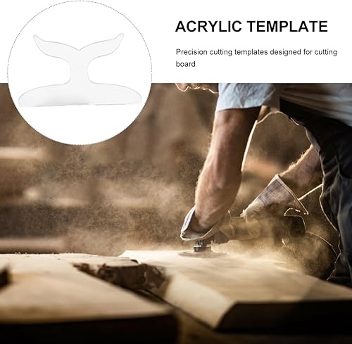 Miniatura 8 de Mikinona Plantilla para tabla de cortar charcutería, kit de plantillas de mango acrílico, guía de corte de precisión para tablas, fácil de diseñar