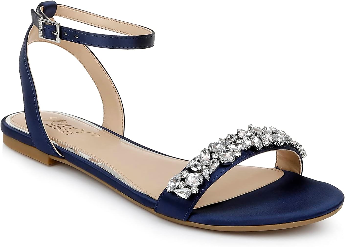 Jewel Badgley Mischka Ohara Minimalist Crystal Adorned Flats