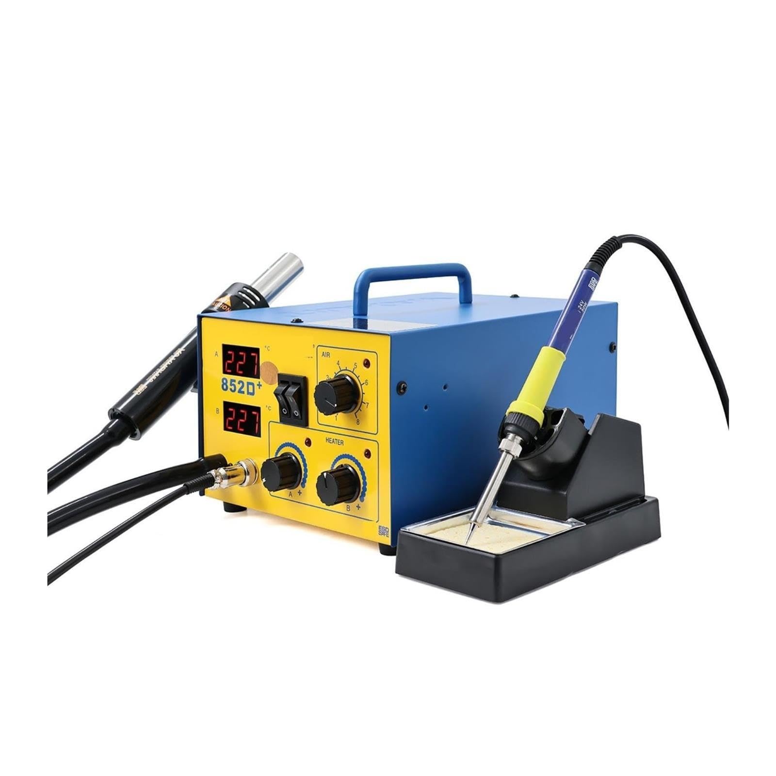 852 Stazione di Saldatura da 270 W Stazione dissaldante con Pistola ad Aria Calda Strumento di Riparazione del Telefono con Display LCD(YX-852D+)