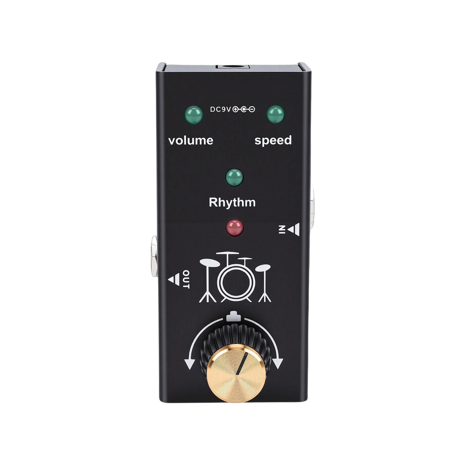 Pédale de Machine à Tambour pour Guitare électrique avec 55 Rythmes, Vitesse et Contrôle du Volume pour Guitaristes et Bassistes