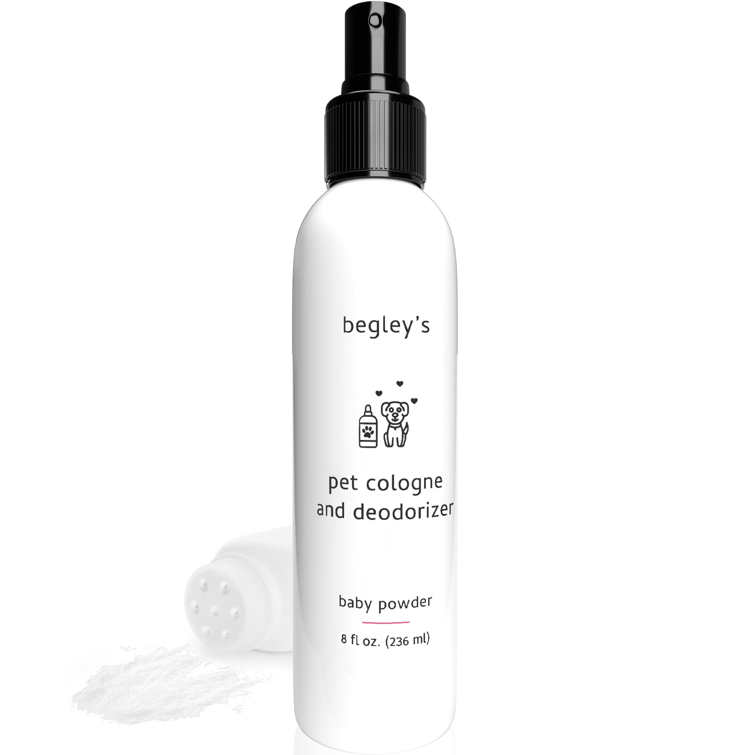 Begley's Pet Cologne and Deodorizer - Premium Essential Oil Dog Perfume Spray Long Lasting and Pet Odor Eliminator - Cat Perfume and Dog Cologne Spray