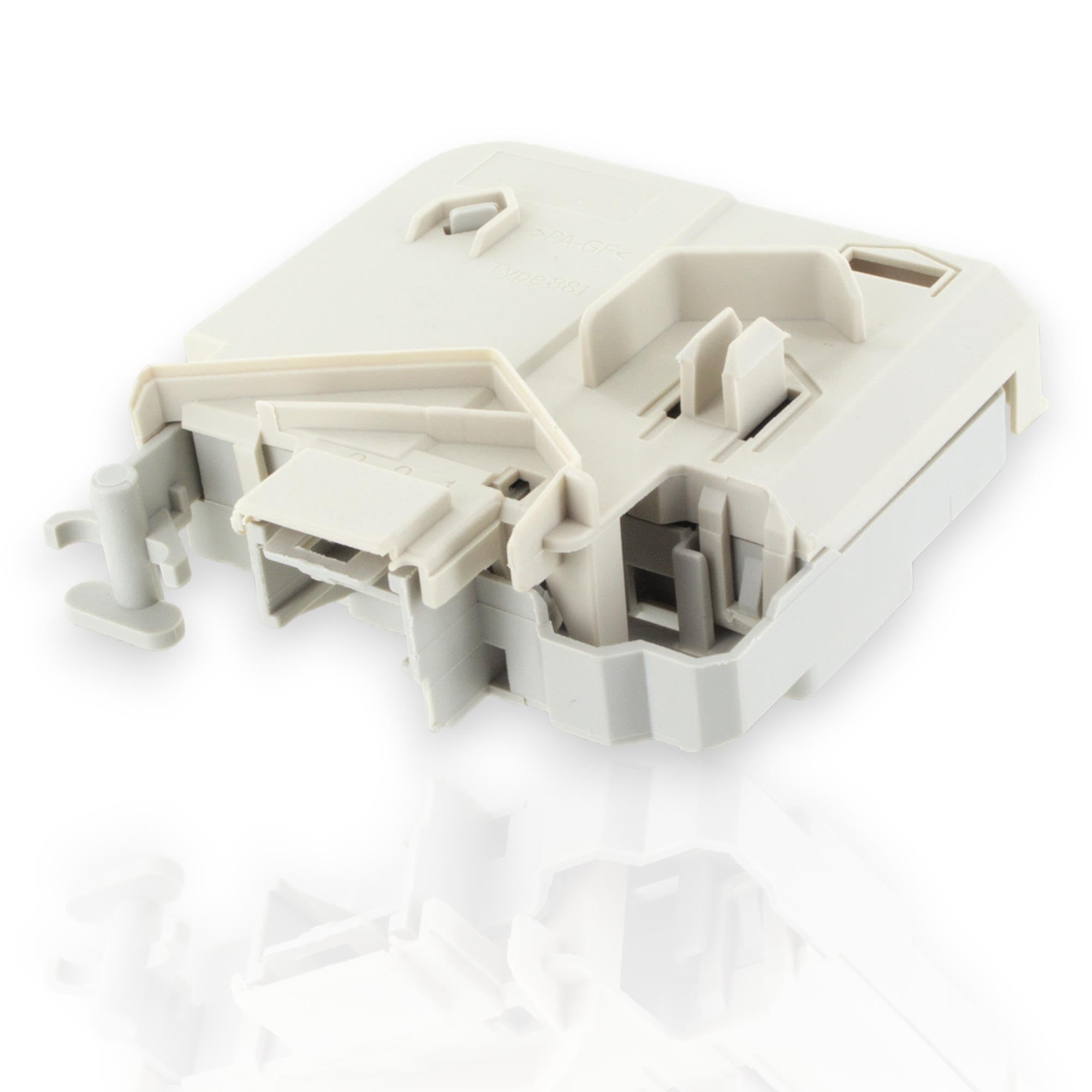 Verriegelungsrelais für Bosch Siemens 616876 00616876 613070 00613070 EMZ 881 68x67x30mm für Waschmaschinen wie EcoLogixx Maxx VarioPerfect Logixx Exxcel Extraklasse iQ500 iQ700