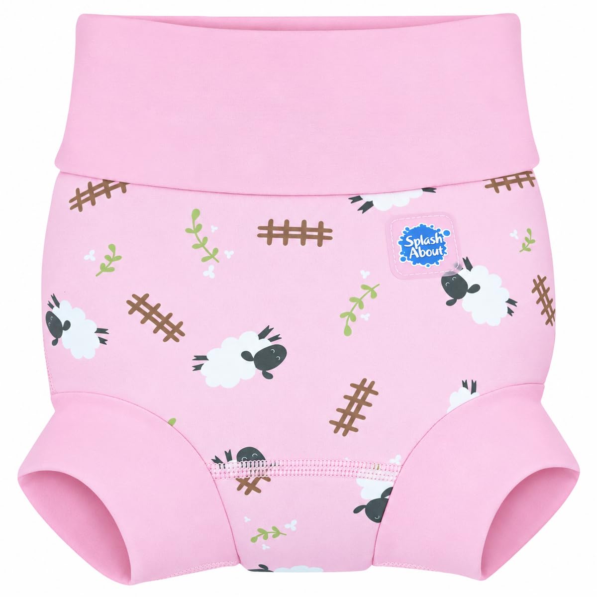 Splash About Happy Nappy Hero Reusable Double Swim Nappy, Woolly Jumpers, 6-12 Months, YULEX® Natural Rubber