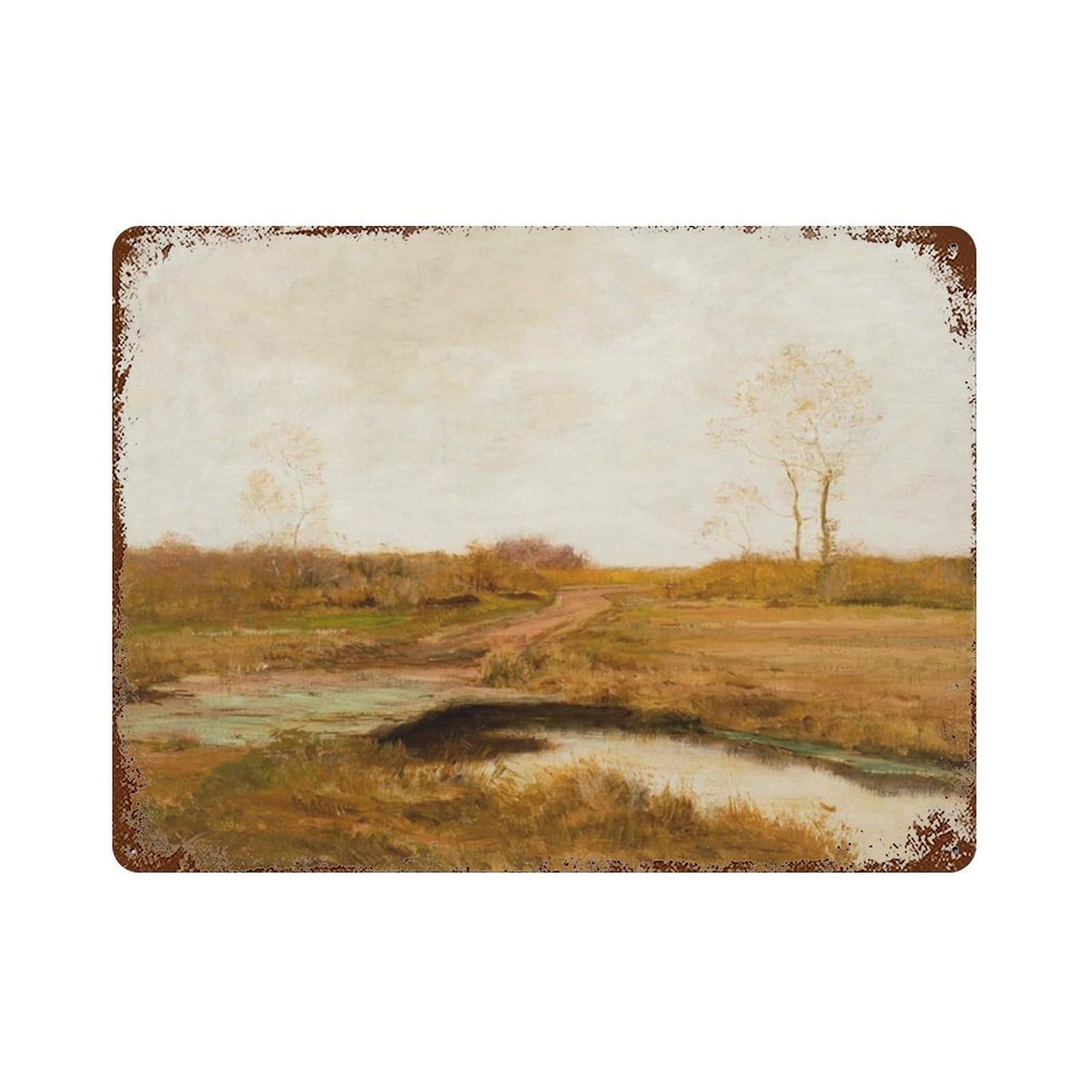 xiaoxiaoshen Vintage Country Landscape Painting_ Farmhouse Wall Decor Art Metal Tin Poster Modern Home Decor Art Home Bar Shop Decorations Vintage Sign 30x40cm