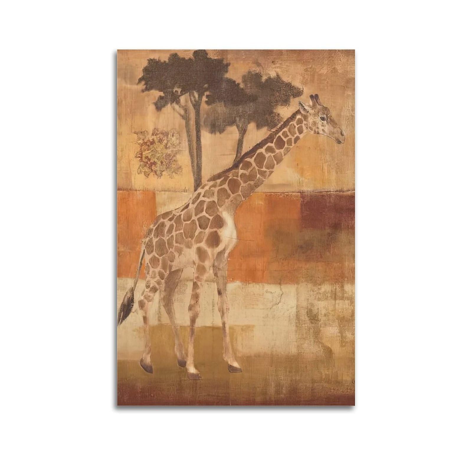 MJZLQN Animal Poster Animals on Safari Poster Decorative Painting Canvas Wall Posters And Art Picture Print Modern Family Bedroom Decor Posters 20x30inch(50x75cm)