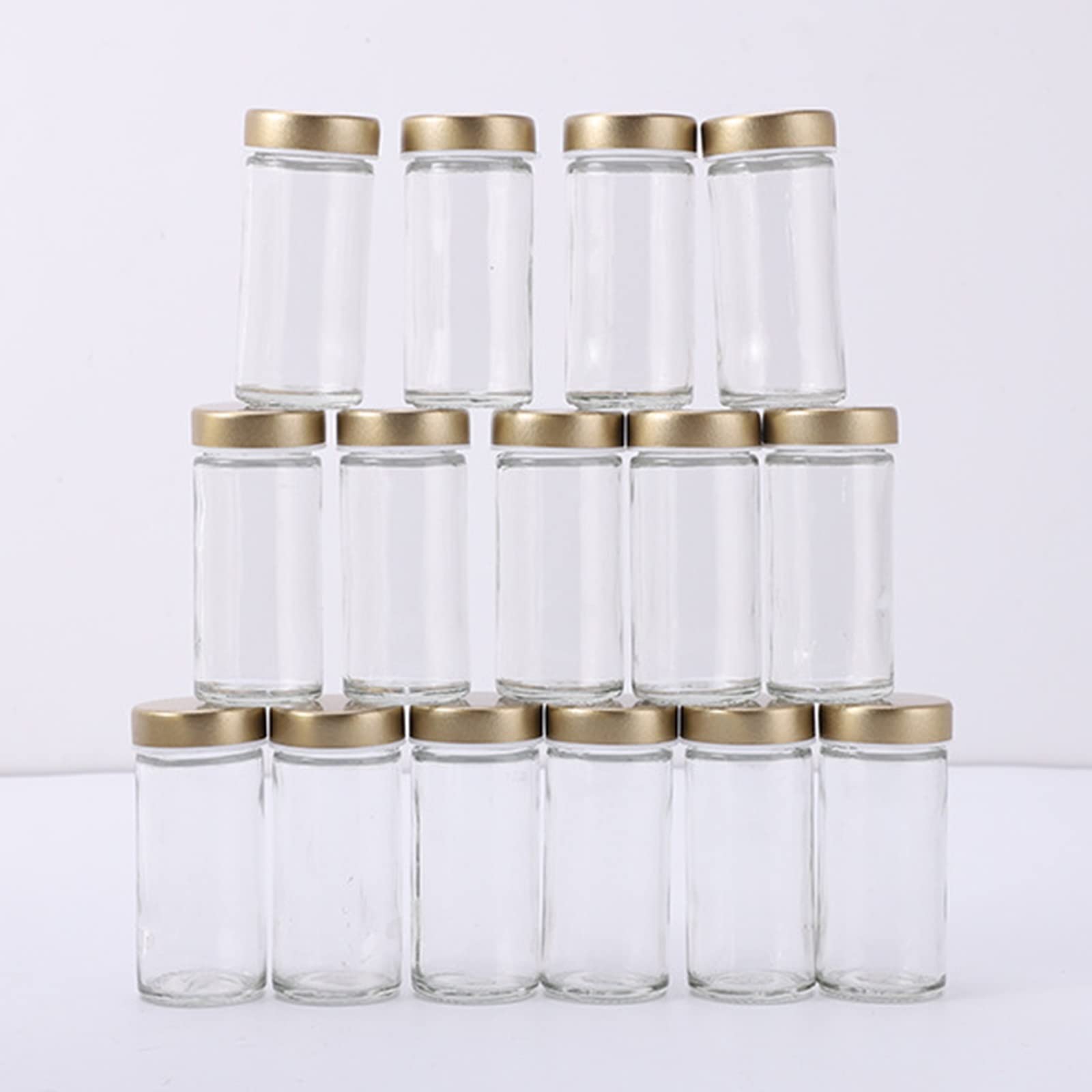 Portaspezie nizer con scatola per condimenti di grande capacità e dispenser di cibo secco, soluzione per conservare barattoli e bottiglie di condimento, design rotondo color oro champagne