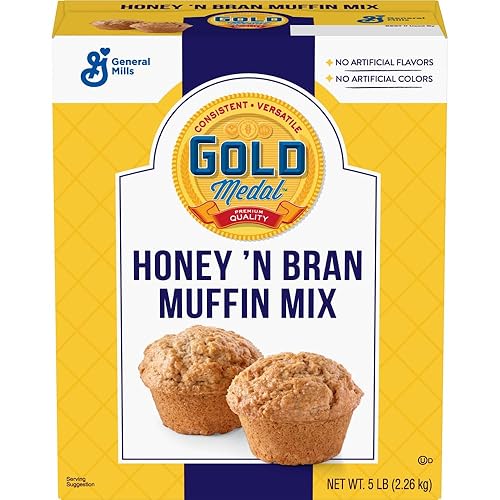 Mezcla de medalla de oro para magdalenas, Honey 'N Bran, 5 libras (paquete de 6)