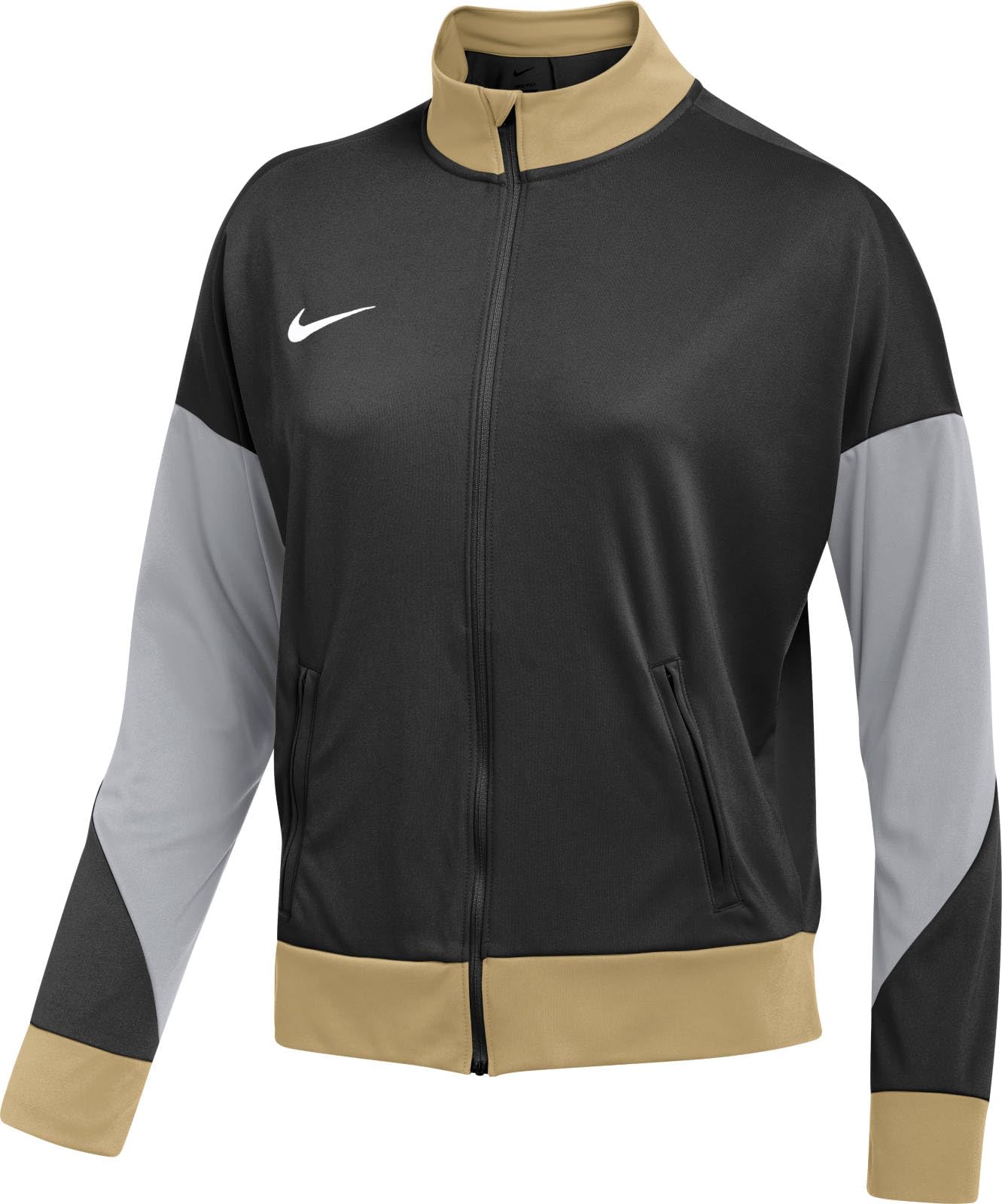 Nike FD7683-011 Dri-FIT Academy Pro 24 Track Jacket K Jacket Women's BLACK/WOLF GREY/JERSEY GOLD/WHITE Size L
