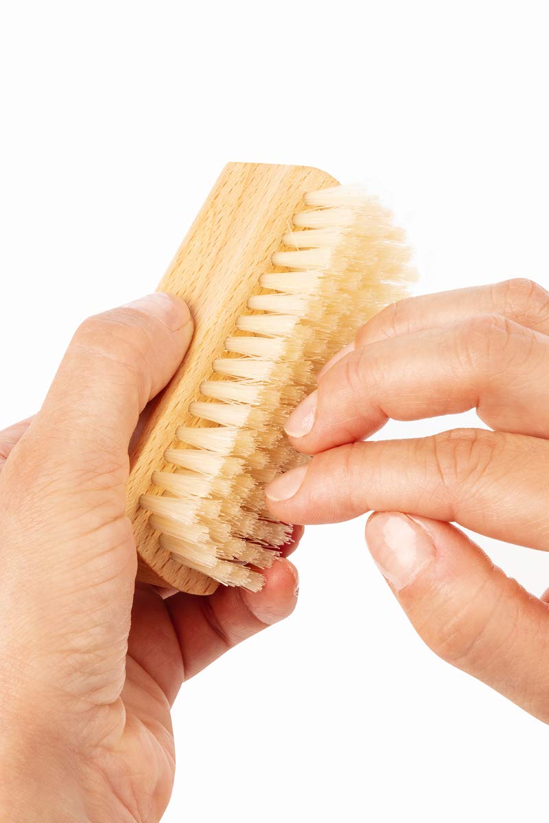 REMOS Spazzola per mani e unghie con setole naturale in legno di faggio