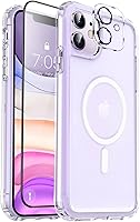 Vista 154 de MOCCA - Funda magnética resistente para iPhone 11 de 6.1 pulgadas, compatible con MagSafe, protector de pantalla de vidrio + protector de lente