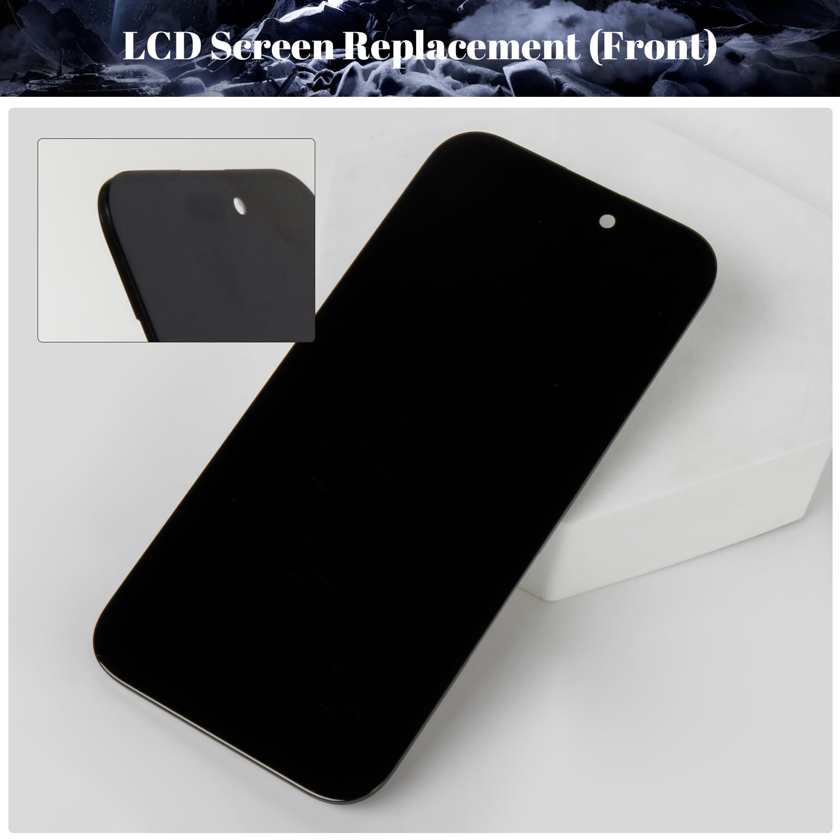 TFT pour iPhone 15 Écran de remplacement pour iPhone 15 LCD pour iPhone 15 A3090, A2846, A3089, A3092 Écran tactile Digitizer Assemblée (Noir)