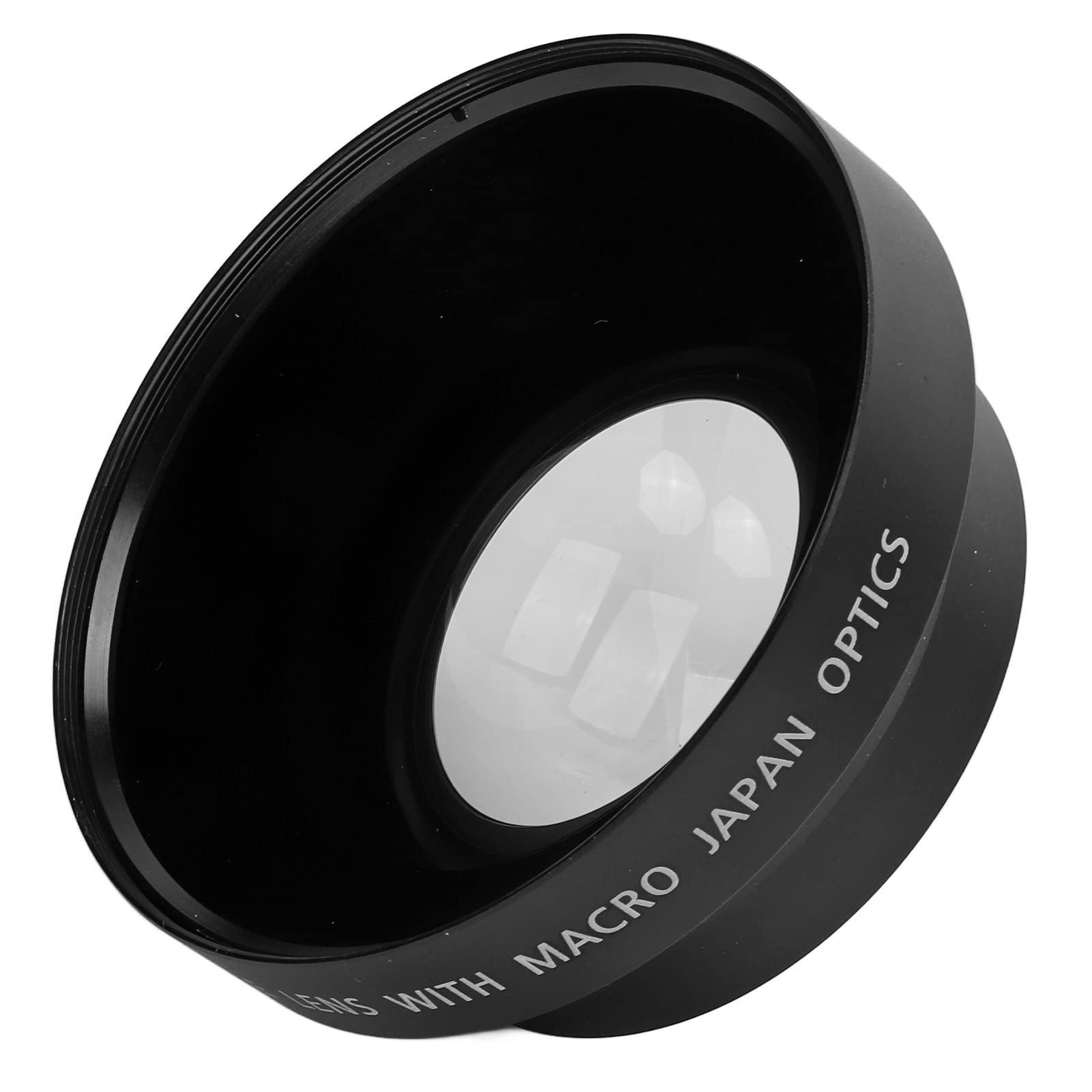 Goshyda Obiettivo Grandangolare, Obiettivo di Conversione Macro Grandangolare Universale in Metallo 0,43x, per Obiettivo della Fotocamera con Diametro del Filtro da 62 Mm