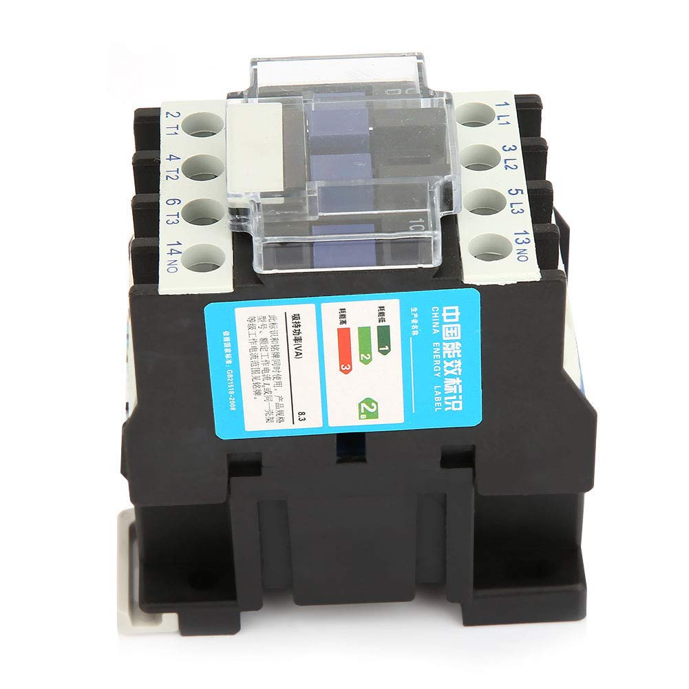 Contattore Elettrico Industriale CJX2-1210 CA per Guida Montaggio Bobina con 24V/48V/380V AC - Applicazione Distribuzione Alimentazione Elettrica, Connessione Stabile e Alta Conduttività
