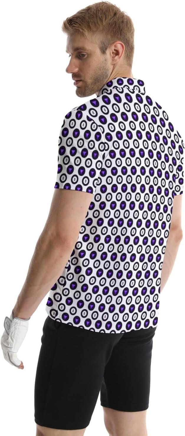 Golf Polo Shirts for Men Athletic Golf Polos Short Sleeve Performance Golf Shirts