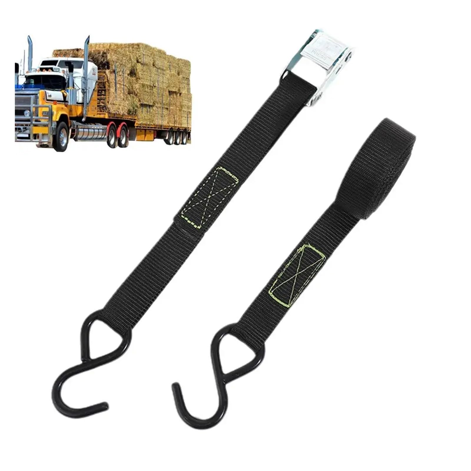 Zurrgurt, Zurrgurte fürs Auto, 5 m, Ratschengurt-Seilspanner, wasserdichte LKW-Gurte, verschleißfestes Gurtband, robuste Frachtgurte für Auto, Fahrradträger & Motorrad(Noir)