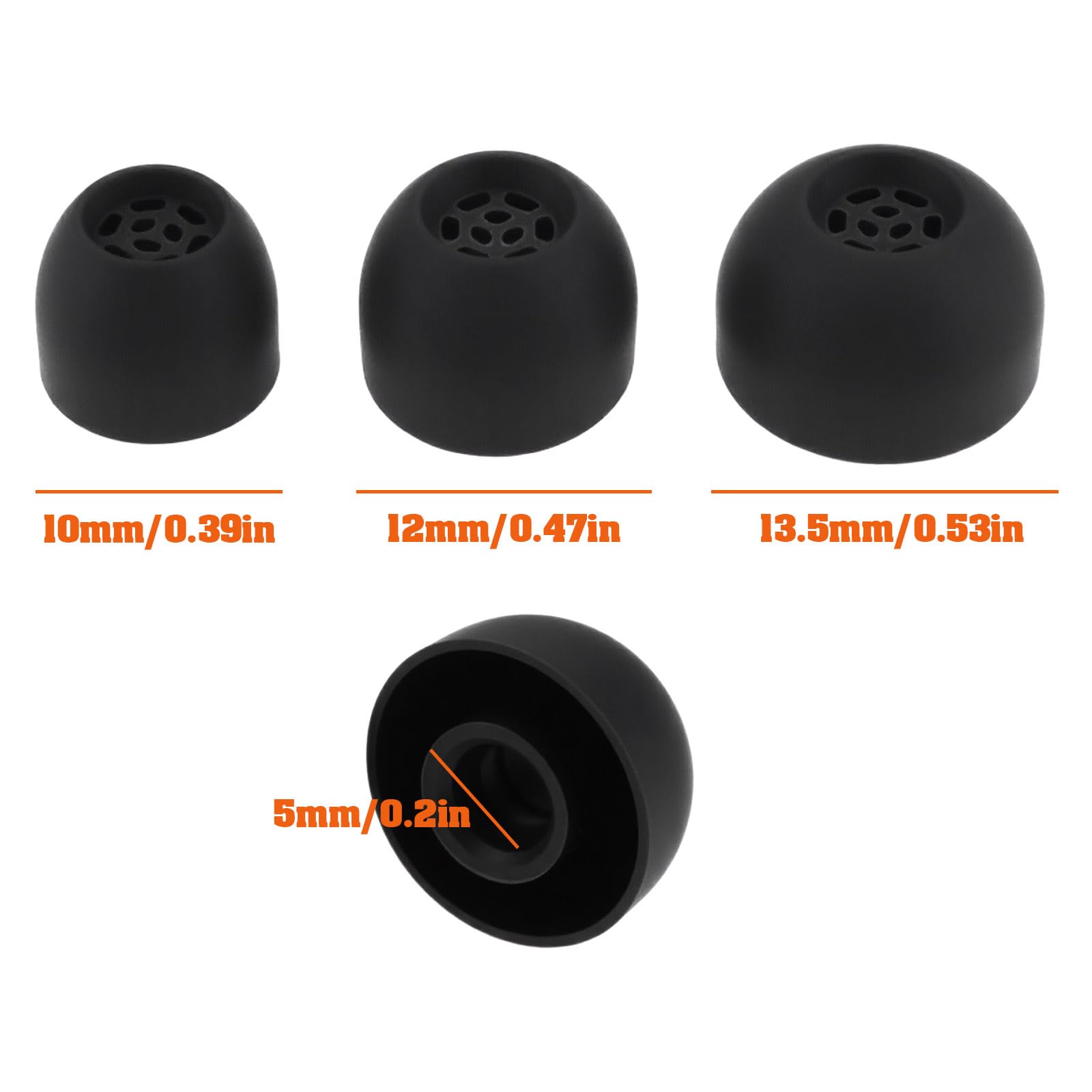 5 paia di auricolari suggerimenti per auricolari gel