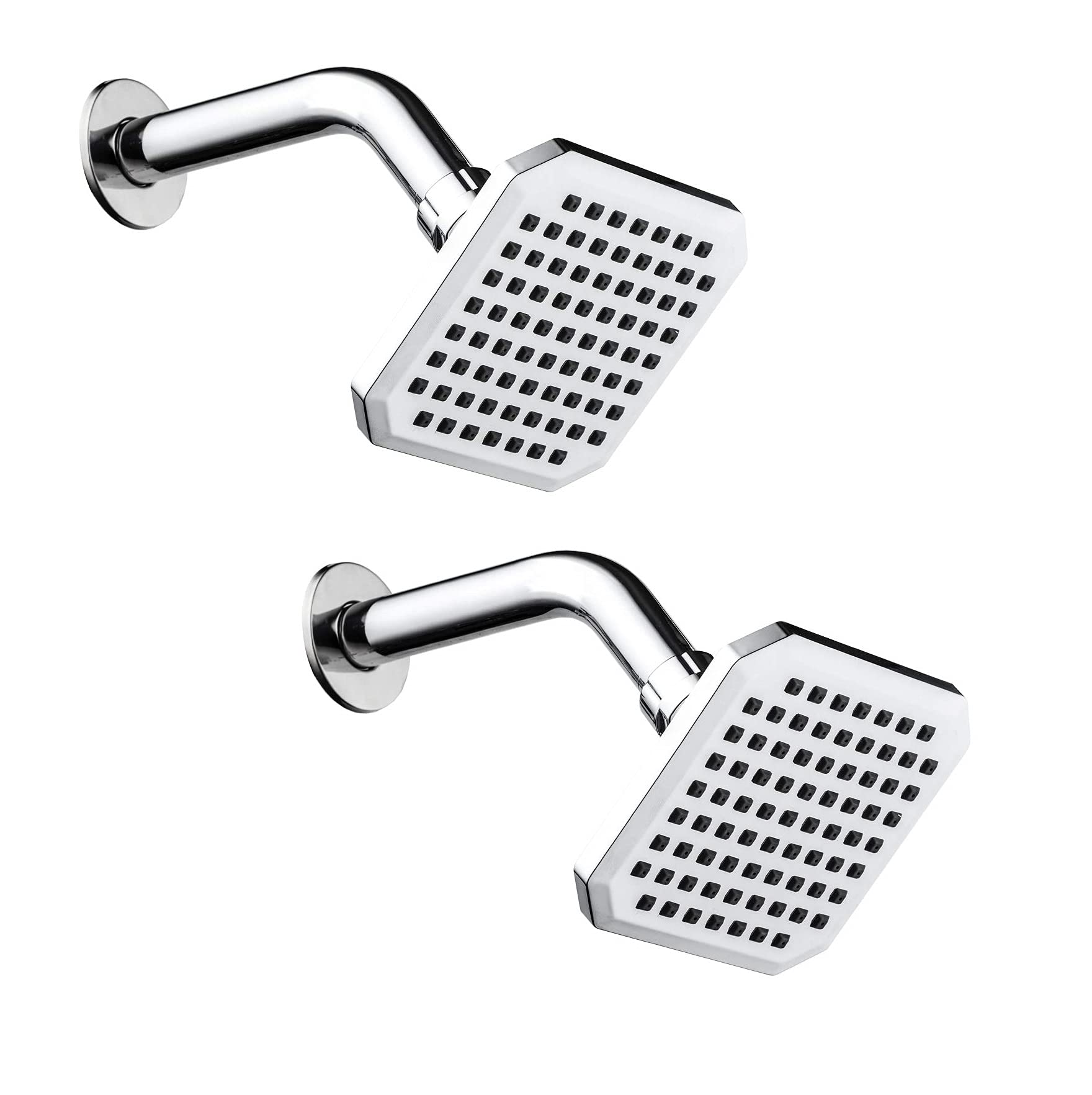 ANMEX® 4X4 Hepta Premium White ABS Overhead Shower with 9inch SS Round Arm - PACK OF 2 (B09H5MC9XM) Amazon Price History, Amazon Price Tracker
