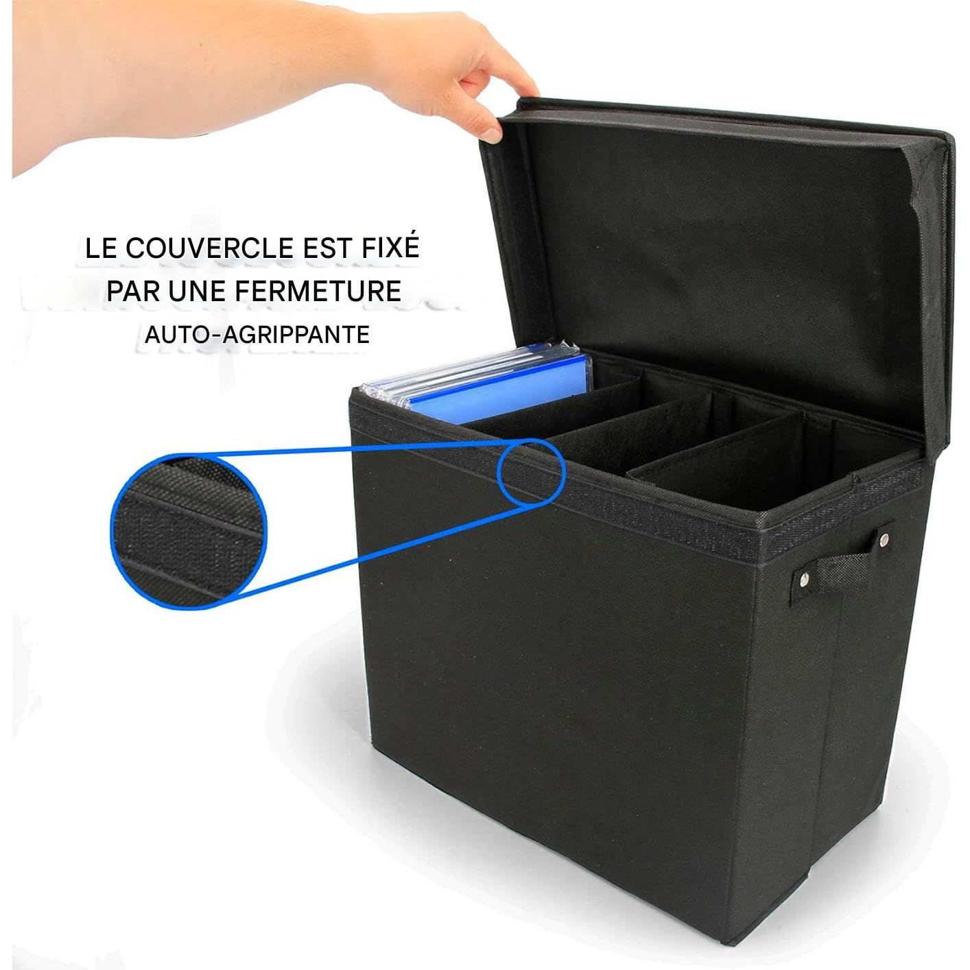 Boîte De Rangement Bande Dessinée BD,Étuide Stockage Pour BD De Collection Avec 3 Séparateurs - Organisateur Portable Avec Poignées Pour Photos, Jouets Et Albums