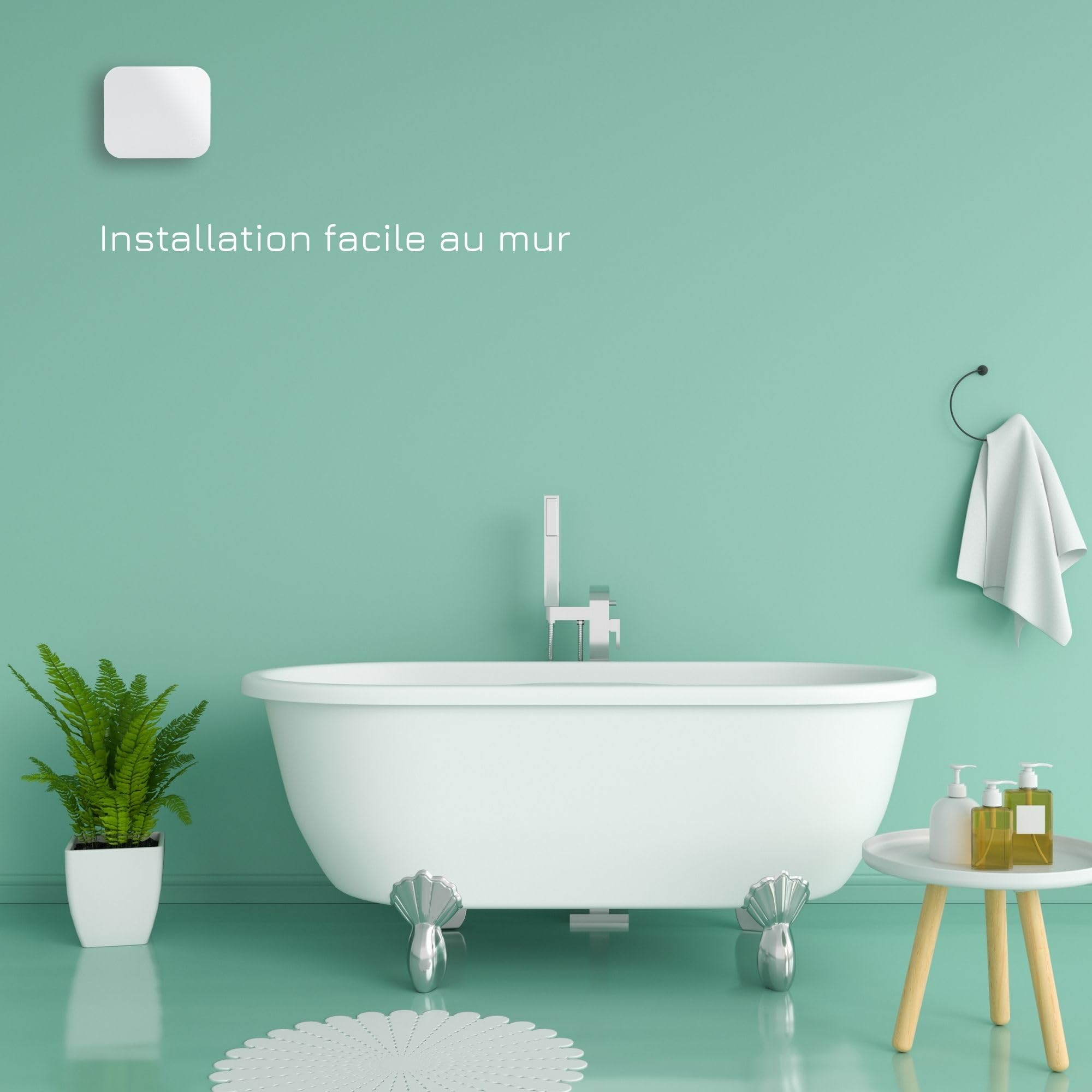 Turbionaire Trend 100 PWM Ventilateur de salle de bain, Capteur de présence, Blanc mate, 100 mm, 35 Pa, Clapet anti-retour, Silencieux, IPX4, Contre l'Humidité et la Moisissure