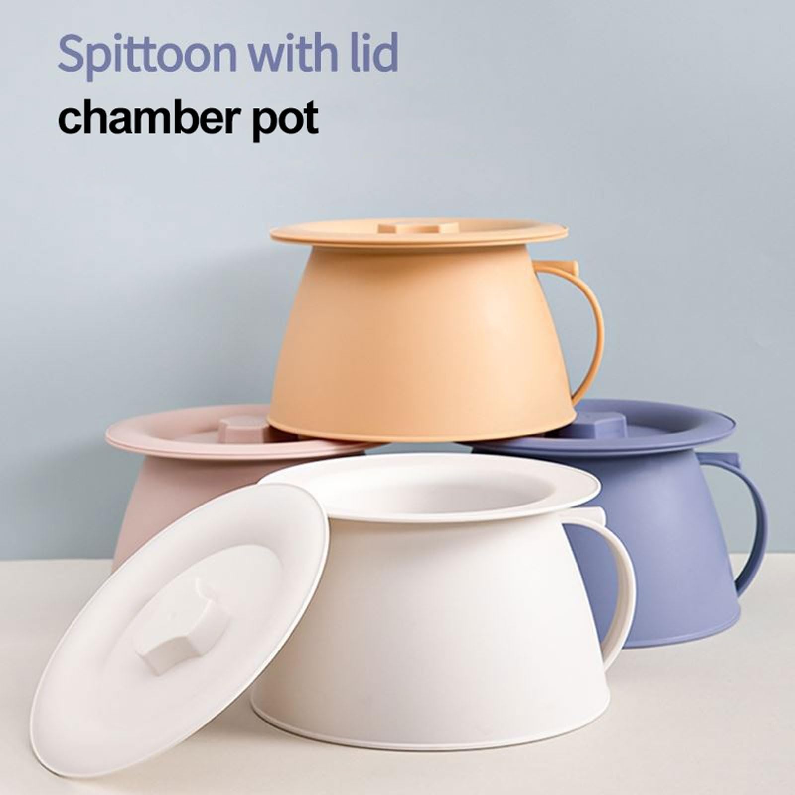 Pot De Chambre / Seau à Urine Avec Couvercle - Dimensions 23.7x23x19 Cm, Plastique PP