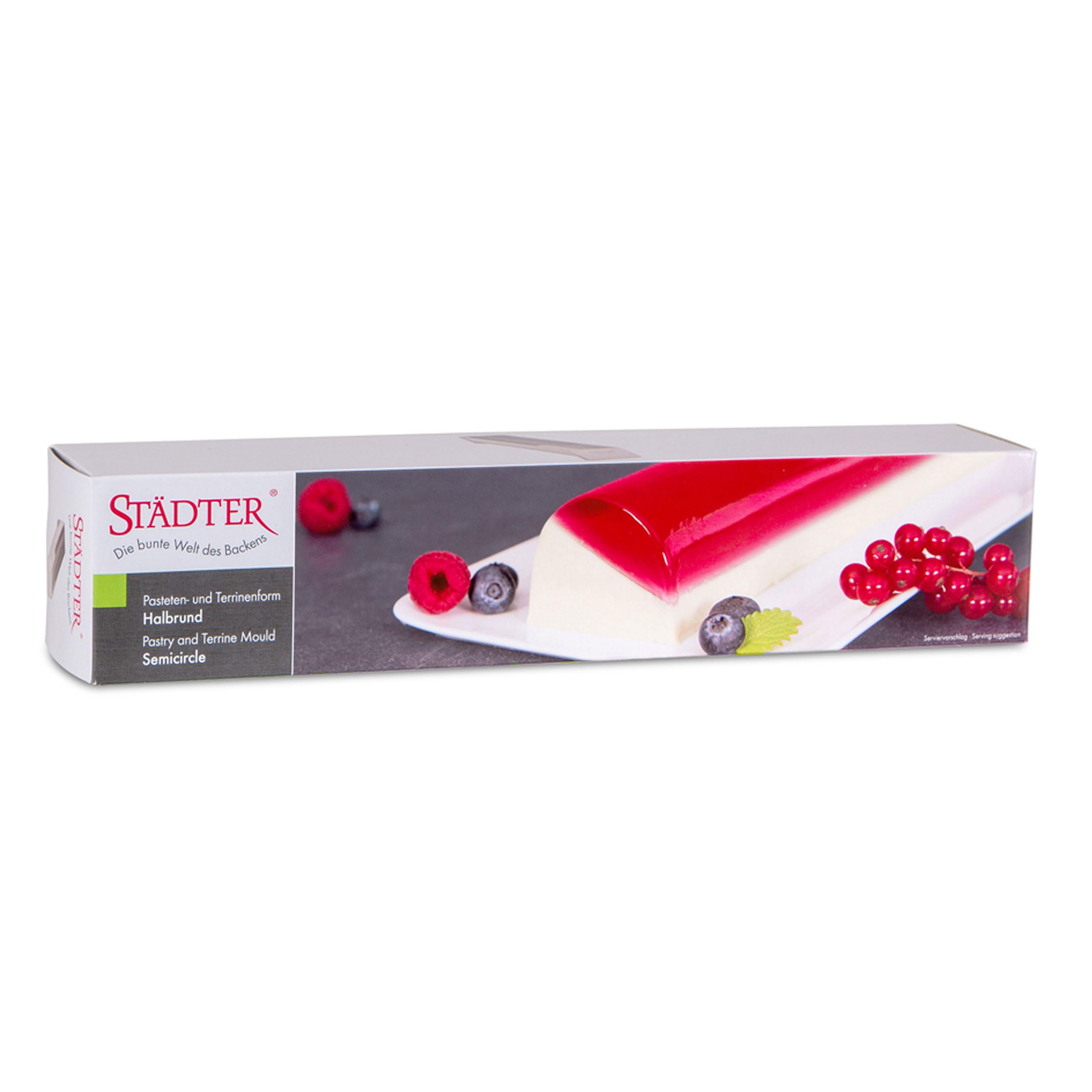 Städter - Molde para Pasteles semiesférico de Acero Inoxidable, 30 x 6 cm