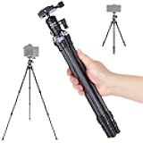 AOKA 28-inch/1.1 lb Mini Portable Carbon Fiber Tripod, Lightweight and Compact Travel Desktop Tripod for Mobile Phones, Mirrorless Cameras, Camcorders, Projectors, Webcams