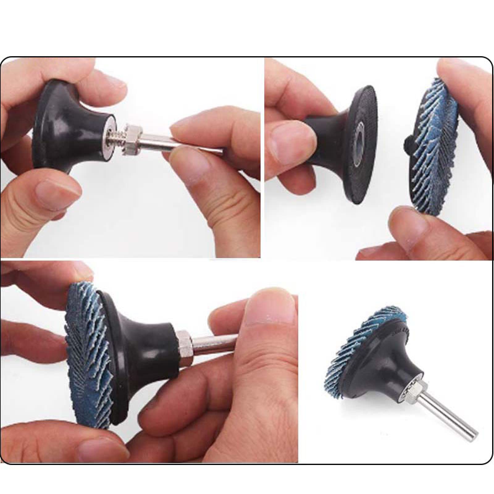 Tarcze listkowe do szlifierek kątowych, 3" Płaskie ściernice szlifierskie Zirconia Alumina Roll Lock Tarcze ścierne 80 Grit Typ listkowy Tarcza ścierna Do drewna Metalu Plastiku