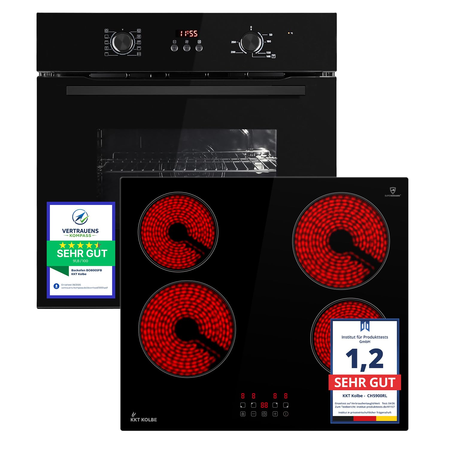 Placa vitrocerámica de 60 cm y horno empotrado KKT KOLBE SET8005FBCH5900RL 8