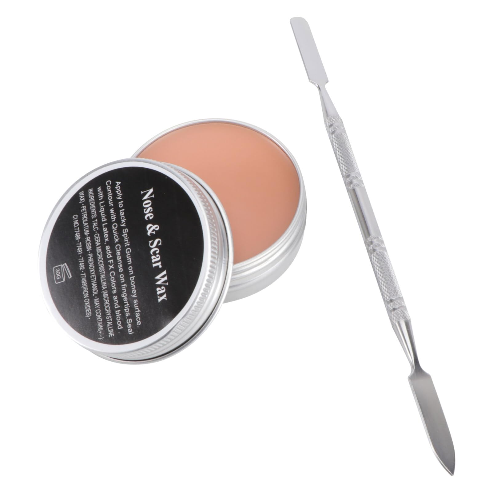 Scar Wax Kit Fake Modeling Scar Wax with Spatula Special Effects Body Paint Halloween Stage Makeup Skin for Fake Cuts Nose Putty