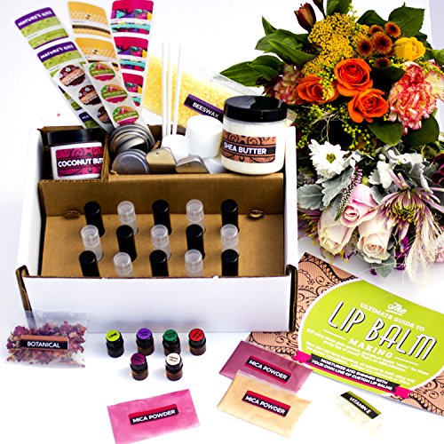 Deluxe Lip Balm Kit with Filling Tray, (77-Piece Set) For Making Your Very Own Clear & Colored DIY Lip Balms! | Includes Tubes, Bees Wax Pouch, 100% Pure Therapeutic Essential Oils & More - Thumbnail 7