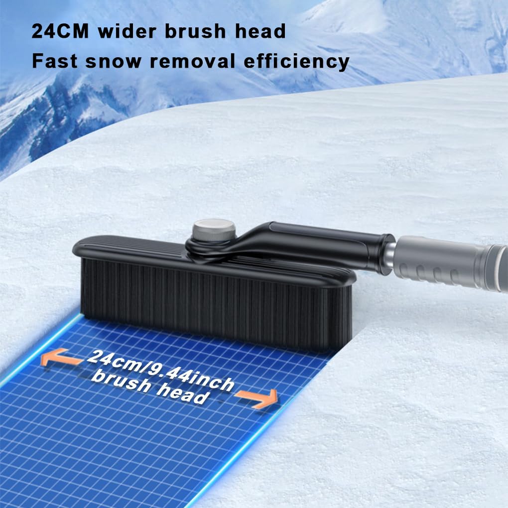 5 Set di Prestone Sghiacciatore per parabrezza Soluzione potente per le mattine gelide Raschietto per neve efficiente con spazzola allungabile Facile Grigio (