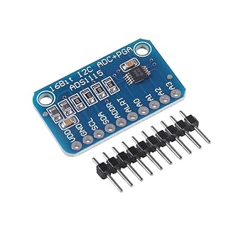ADS1115 16 Bit 4 Channel I2C IIC, MELIFE 2.0V to 5.5V Analog-to-Digital ADC PGA Converter with Programmable Gain Amplifier High Precision ADC Converter Development Board.