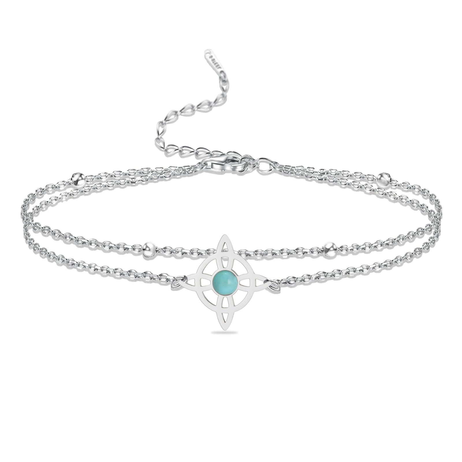 VASSAGO Kleeblatt-Armband für Damen, Edelstahl, vierblättrig
