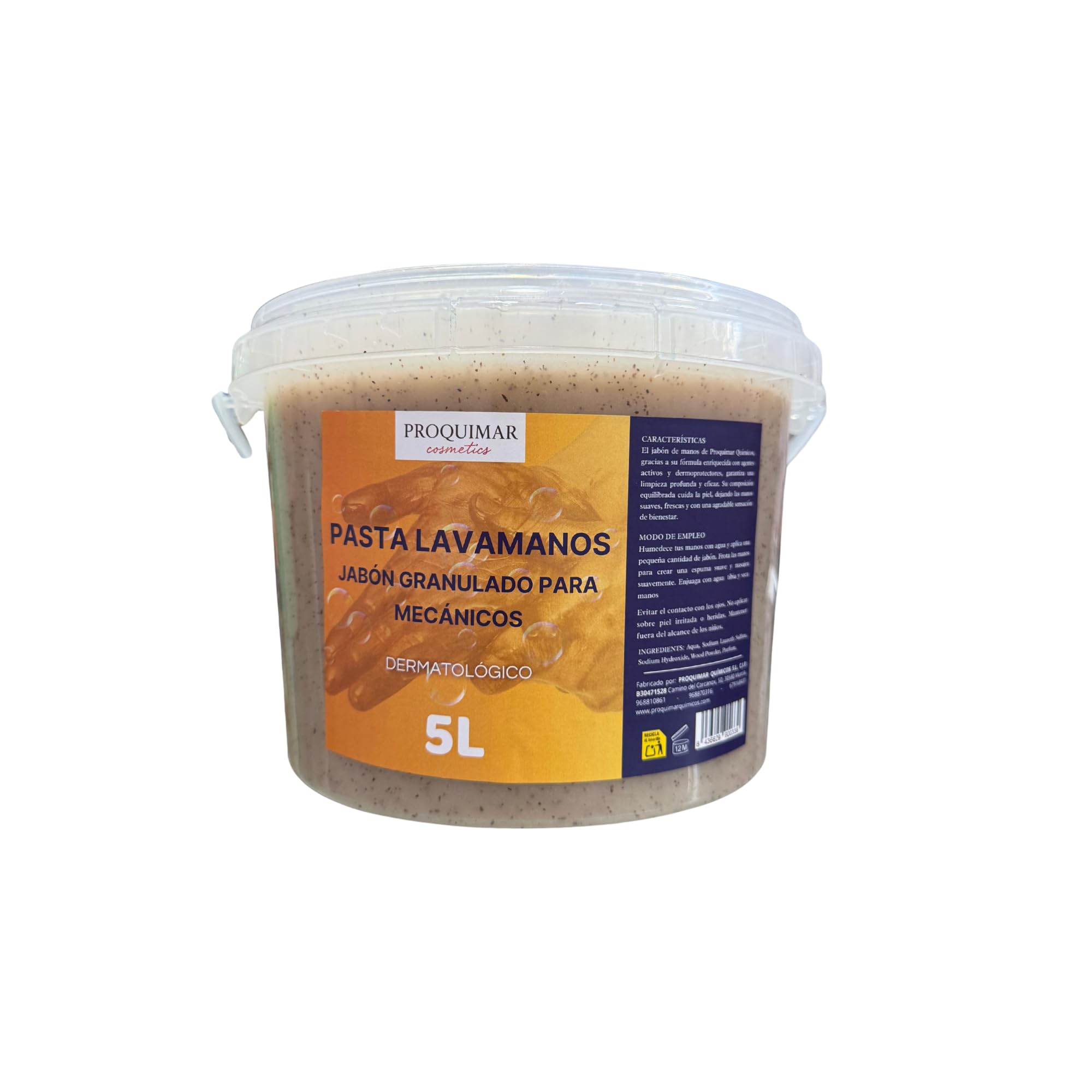 Pasta Lavamanos Profesional 5L – Jabón Granulado para Mecánicos – Limpieza Profunda sin Disolventes – Uso Industrial