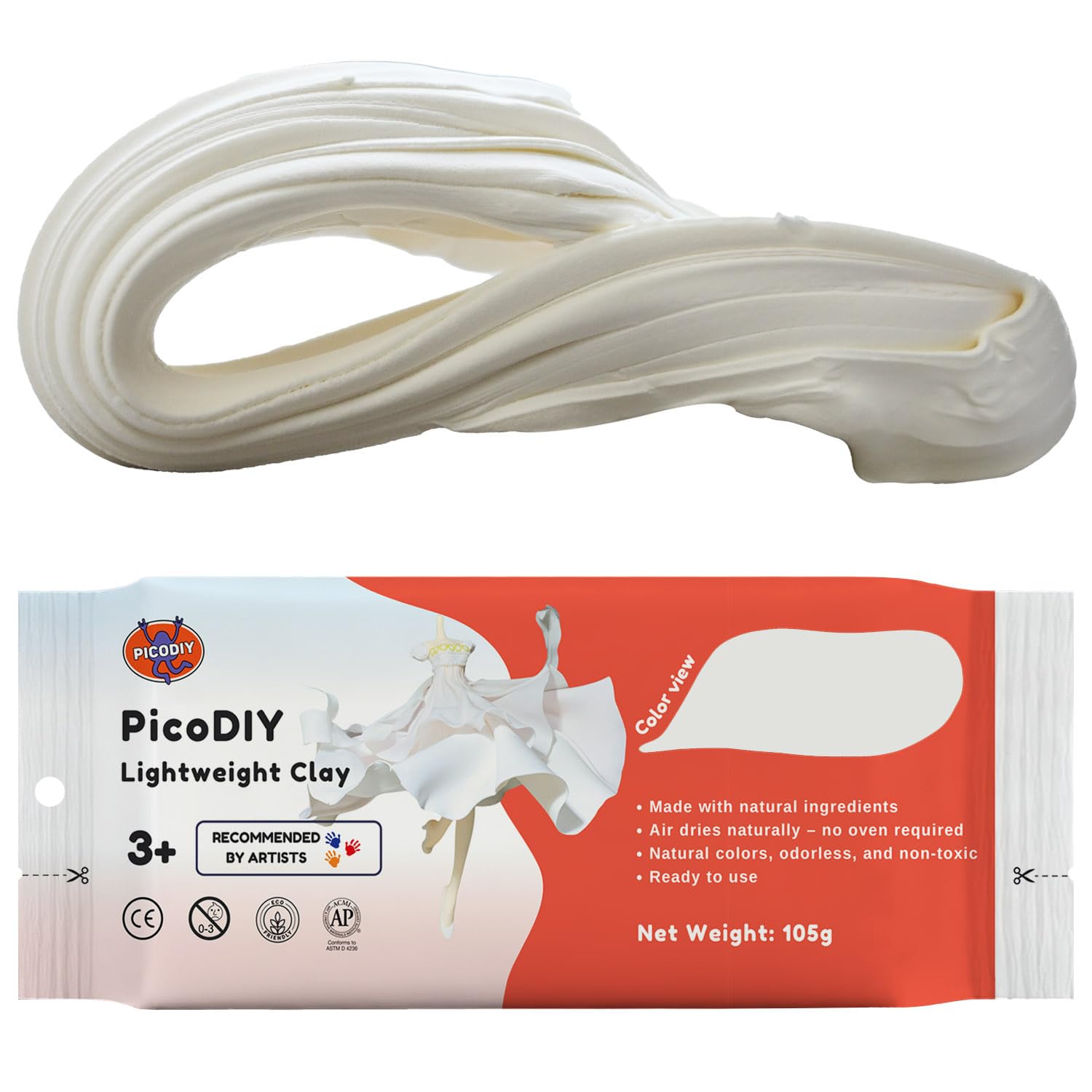 Air Dry Clay Lightweight, Flexible Modeling Clay for Adults Arts and Crafts | Professional & Moldable, Soft & No-Stick, Polymer Clay for Sculpting, Molding,Anime Figures,Making Costumes,DIY Projects