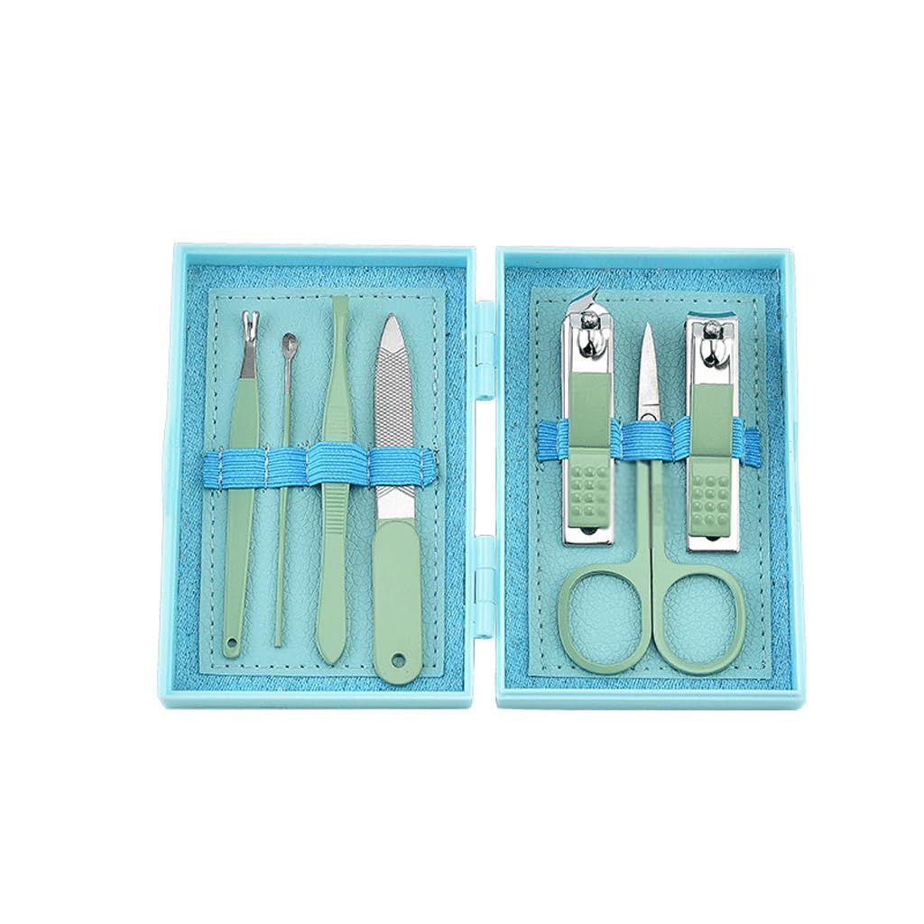 Seven Piece Nail Set Beauty Manicure Tool Nail Repair Set Blue