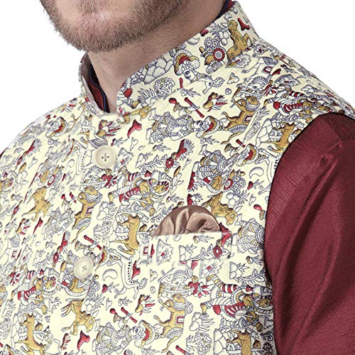 Image of hangup 3pc Kurta Pajama Basket 3PC 53AMahroon-KPW 40