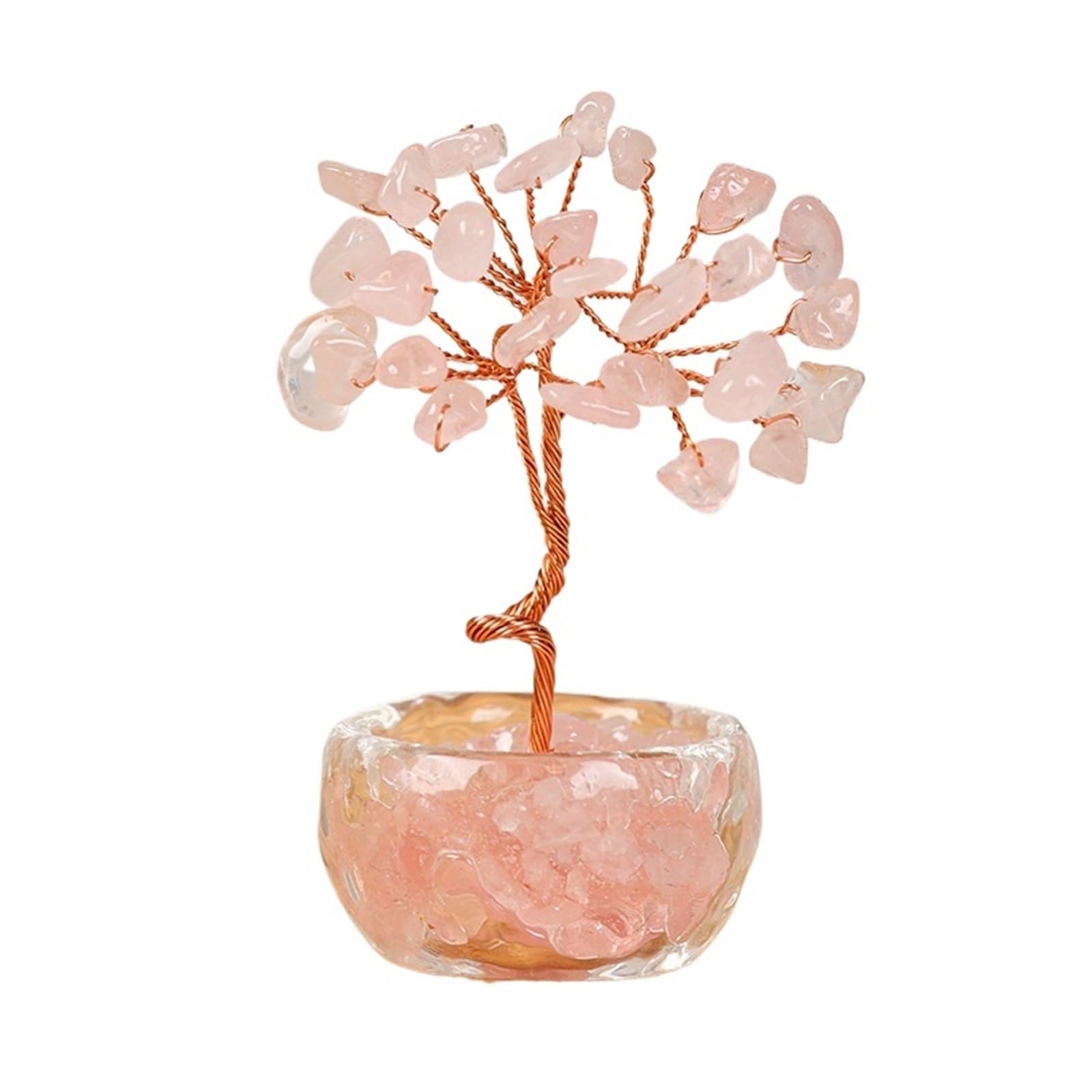 Dazhua 2pcs Lucky Money Tree - Copper Wire Wrapped Crystal Bonsai with Citrine & Amethyst - Healing Gems for Decor(3)