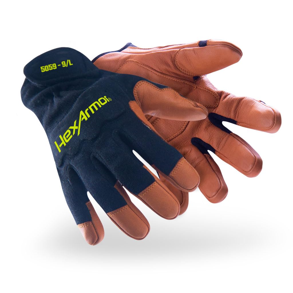 HexArmor Short Cuff Welding Heat Resistant with HexHide Safety Work Gloves | HeatArmor 5059 | X-Large