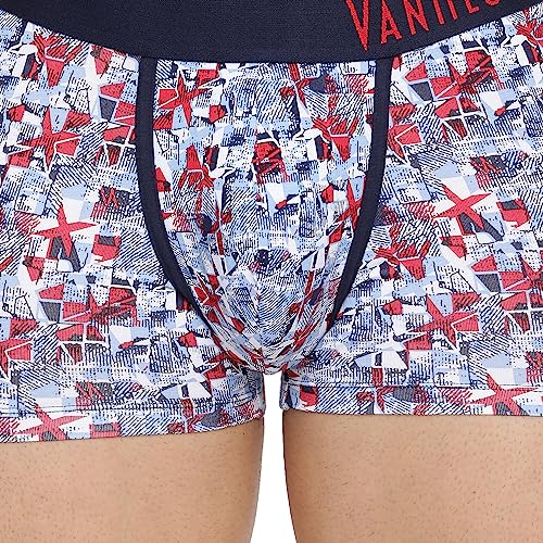 Image of Van Heusen Men's Cotton Trunk - Pack of 1 | Contoured pouch for support | Antibacterial Briefs | Sweat Absorbant | Moistue Wicking | Breathable Everyday Underwear | Long Lasting Color| Fun Prints | Style 10051