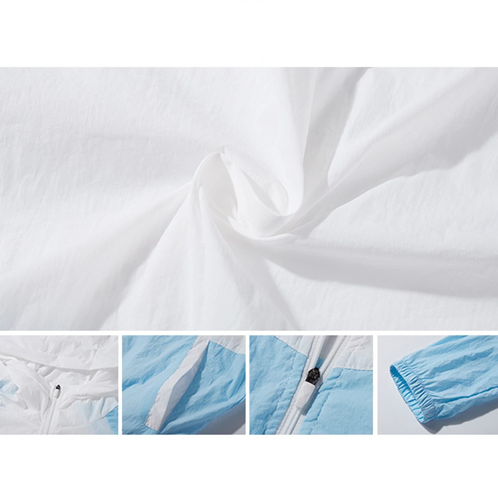 Kühlende Ventilatorjacke mit Kapuze, 3-stufig verstellbar, aus UV-beständigem Stoff, bequem und atmungsaktiv, geeignet zum Kühlen im heißen Sommer und für Arbeiten im Freien