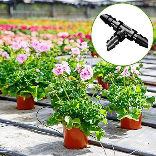 Jayee AUNEOS 50 Pack Drip Irrigation 1/4 Inch Barbed Tee Fittings thumb #5